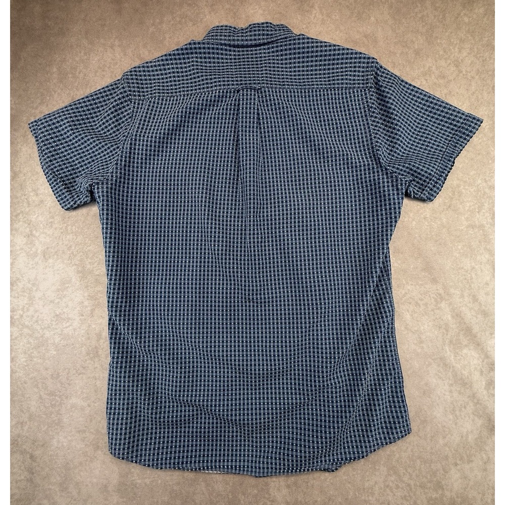 Rodd & Gunn Sports Fit Shirt Mens L Blue Check Short Sleeve Cotton Woven Italy - Picture 4 of 13